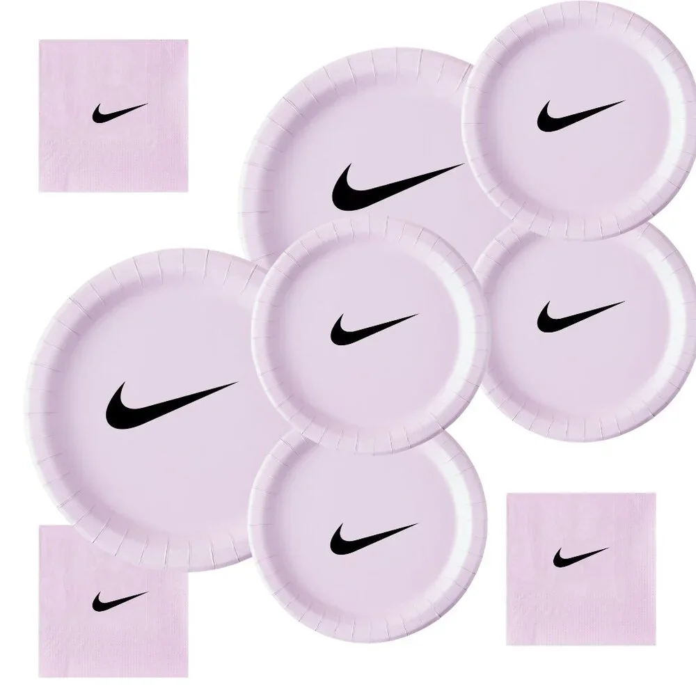 Custom Retro Basketball Party Tableware Set | Purple with Black Design | 45 PCS